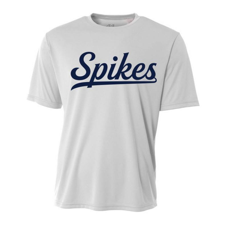 Spikes Mens Performance Tee White