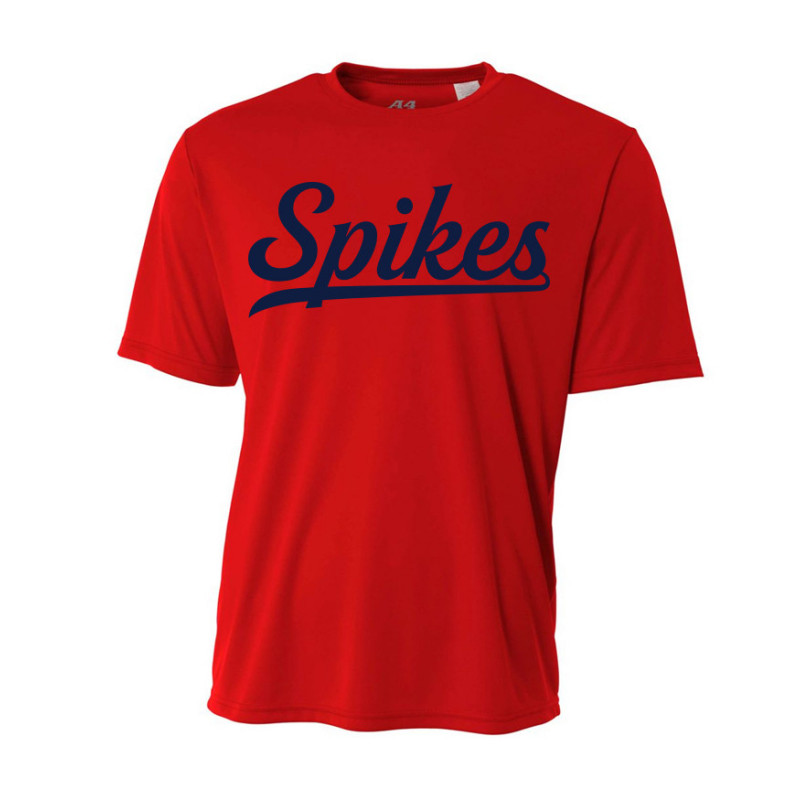 Spikes Mens Performance Tee Red