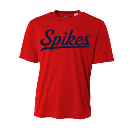Spikes Mens Performance Tee Red